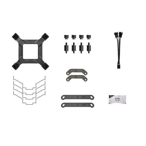 Кулер для процессора/ CPU Cooler PCCooler RT620 PRO BK (250W, 4-pin PWM, 153mm, Al/Cu, 6x6mm, 2x120mm, 73.32CFM, 34.9dBA, 2200RPM, S: 1851/1700/1200/115X, AM5/AM4, black) PcCooler