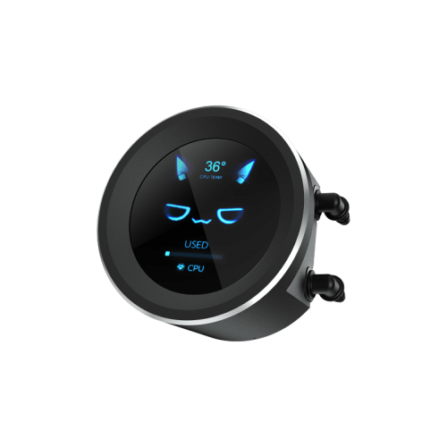 Водяное охлаждение для процессора/ Water Cooling System SAMA Q60 Black (360mm, LED temp., Black, ARGB/ Fans: 3x120mm, 86CFM, 30dBA, 2600RPM/ Pump height 64mm, 30dBA, 2800RPM, Rad thickness 27mm/ S: 1851, 1700, 1200, 20XX, 115X, AM5, AM4) SAMA