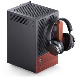 Корпус без блока питания/ Case JONSBO T6, Mini-Tower, 1x140mm, 1xUSB-A 3.0 + 1xUSB-C 3.2, mITX, wood panel + wooden handle Black