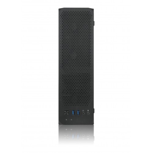 Корпус Foxline FL-1004-TFX230B с блоком питания 230W и охлаждающим вентилятором - mATX, черный, 85+ Bronze, 2xUSB 3.0