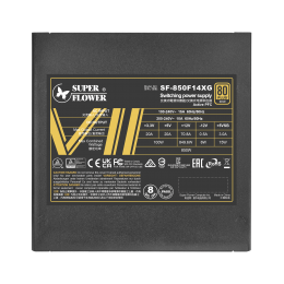 Блок питания 850 Ватт/ Power Supply Super Flower Leadex VII, 850W, ATX 3.0, 140mm, 12xSATA, 3xPCI-E(6+2), 1x12VHPWR, APFC, 80+ GOLD, Full Modular