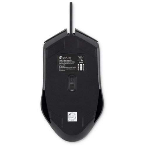 Мышь Оклик 398G черная оптическая 2400dpi USB для ноутбука с 4 кнопками - идеальный выбор для комфортной работы