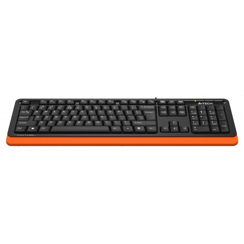Клавиатура A4Tech FKS10 USB черный/оранжевый с подставкой для запястий и кабелем 1.5м - идеальный выбор для комфорта и стиля