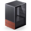 Корпус без блока питания/ Case JONSBO T6, Mini-Tower, 1x140mm, 1xUSB-A 3.0 + 1xUSB-C 3.2, mITX, wood panel + wooden handle Black JONSBO