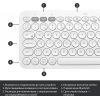Клавиатура Logitech K380 OFF-WHITE: Беспроводная Bluetooth, Поддержка Мульти-Устройств