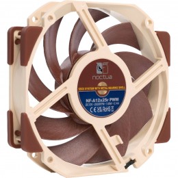 Кулер для корпуса/ Case Cooler Noctua NF-A12x25r PWM (120x120x25mm, 4-pin PWM, 60.1CFM, 22.6dBA, 2000RPM, Beige/Brown)