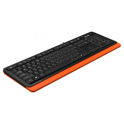 Клавиатура A4Tech FKS10 USB черный/оранжевый с подставкой для запястий и кабелем 1.5м - идеальный выбор для комфорта и стиля
