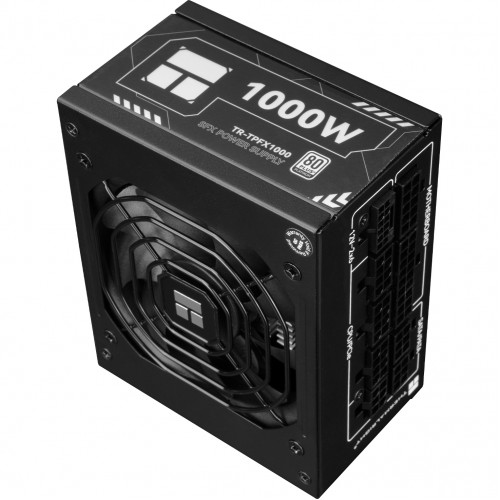 Блок питания 1000W/ Power Supply Thermalright, 1000W 80+ Platinum (SFX, 3.1, PCIe 5.1, Full modular, 1x24(20+4)pin, 1xCPU 8(4+4)pin, 2xPCIe*2 8(6+2)pin, 1x12V-2x6, 6xSATA3, 3xMOLEX4pin, Active, 92x92mm, 100x125x64mm, APFC, OPP, OVP, OTP, OCP, SCP, UVP, bl