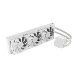 Система жидкостного охлаждения/ Water Cooling System Geometric Future Eskimo Pro 360 (240W, 360mm, ARGB, White/ Fans: 3x120mm, 80.81CFM, 34.2dBA, 2000RPM/ Pump height 54mm, 3200RPM, Rad thickness 27mm/ S: 1851, 1700, 1200, 115X, 2011, 2066, AM5, AM4)