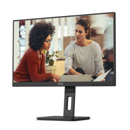 AOC 24E3QAF 23.8'', 1920x1080, IPS, 75hz, 20M:1, 300cd, 4ms, VGA, HDMI 1.4, DP 1.2, Speakers, H. adj 150mm, pivot, VESA, 3Y, Black