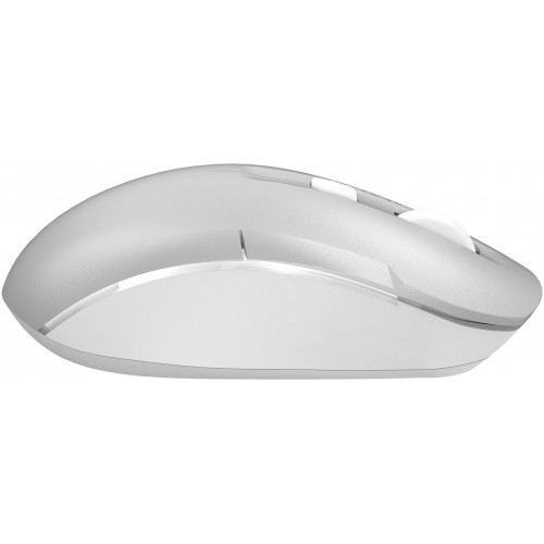 Мышь A4Tech Fstyler FB26CS Air2 серебристый/белый оптическая 2000dpi silent беспров. BT/Radio USB для ноутбука 4but (FB26CS AIR2 ICY WHITE)