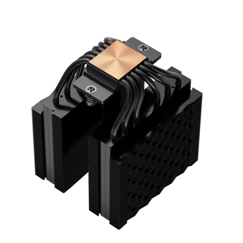 Кулер для процессора/ CPU Cooler PCCooler RT620 PRO BK (250W, 4-pin PWM, 153mm, Al/Cu, 6x6mm, 2x120mm, 73.32CFM, 34.9dBA, 2200RPM, S: 1851/1700/1200/115X, AM5/AM4, black) PcCooler