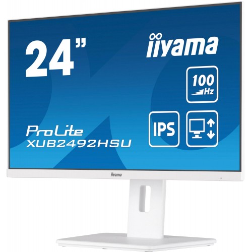 Монитор Iiyama 23.8" ProLite XUB2492HSU-W6 белый IPS LED 0.4ms 16:9 HDMI M/M матовая HAS Piv 250cd 178гр/178гр 1920x1080 100Hz DP FHD USB 4.9кг IIYAMA
