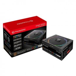 Блок питания Thermaltake ATX 750W SMART PRO RGB 80+ bronze (20+4pin) APFC 140mm fan color LED 9xSATA Cab Manag RTL [PS-SPR-0750FPCBEU-R]