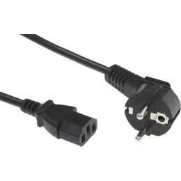 Кабель Buro BU-PCAB-ZP2 IEC C13 Евровилка угловой 5м черный (пакет)