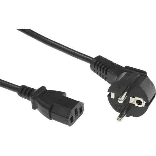 Кабель Buro BU-PCAB-ZP2 IEC C13 Евровилка угловой 5м черный (пакет)