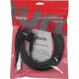 Кабель Buro BU-PCAB-ZP2 IEC C13 Евровилка угловой 5м черный (пакет)