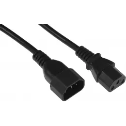 Кабель-удлинитель KingPrice KP-PC-C13-C14-3m IEC C13 IEC C14 3м черный