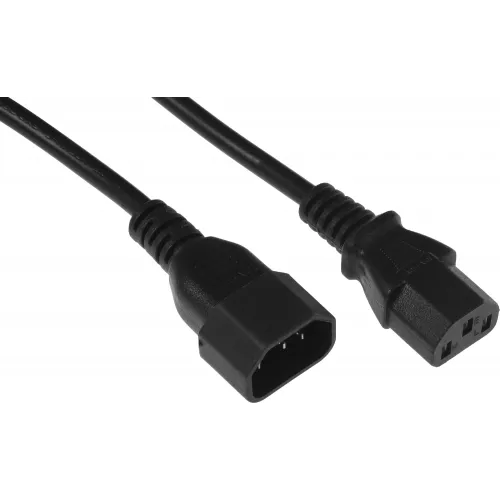 Кабель-удлинитель KingPrice KP-PC-C13-C14-3m IEC C13 IEC C14 3м черный