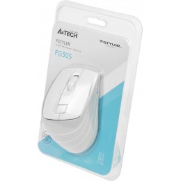 Мышь A4Tech Fstyler FG30S белый/серый оптическая 2000dpi silent беспров. USB 6but (FG30S WHITE)
