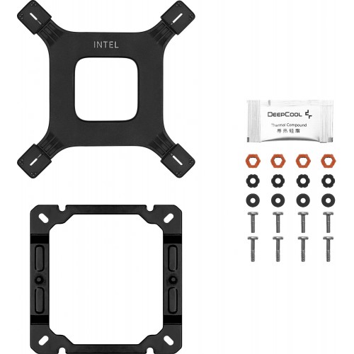 Кулер Deepcool AG400 Bk ARGB Soc-AM5/AM4/1200/1700/1851 черный/белый 4-pin 31.6dB Al+Cu 220W 614gr Ret (R-AG400-BKANMC-G-2) [R-AG400-BKANMC-G-2]