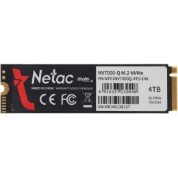 Твердотельный накопитель Netac PCIe 4.0 x4 4TB NT01NV7000Q-4T0-E4X NV7000Q M.2 2280 [NT01NV7000Q-4T0-E4X]