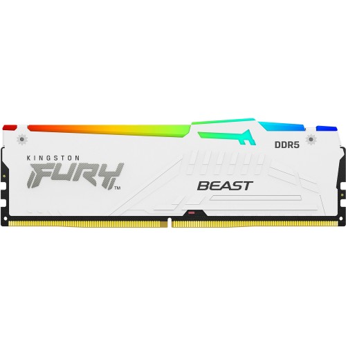 Память оперативная/ Kingston 64GB 5200MT/s DDR5 CL40 DIMM (Kit of 2) FURY Beast White RGB XMP Kingston