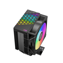 Кулер для процессора/ CPU Cooler PCCooler R400 ARGB BK (180W, 4-pin PWM, 133mm, Al/Cu, 4x6mm, ARGB, 1x92mm, 40.94CFM, 30dBA, 2200RPM, S: 1851/1700/1200/115X, AM5/AM4, black)