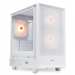 Корпус без блока питания/ Case HSPD M310, Mesh Mini-tower, White, TG, 0.4 SPCC, 3x120mm ARGB (Orbis F1) mATX, mITX 180/280/160mm 1x2.5", 1x3.5", 4xPCI 2xUSB-A 3.0 452x277x418mm