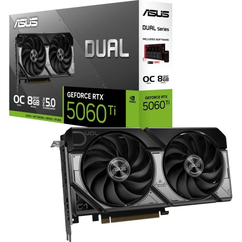 Купить видеокарту Asus DUAL-RTX5060TI-O8G с NVIDIA GeForce RTX 5060TI 8Gb GDDR7 – Высокая производительность и качество