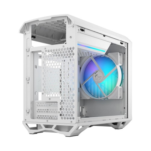 Корпус ПК без блока питания/ Case Fractal Design Torrent Nano RGB TG Clear Tint, Mini-Tower, 1x180mm RGB, 2xUSB-A 3.2 + 1xUSB 3.2 Type-C mITX, mDTX White Fractal Design