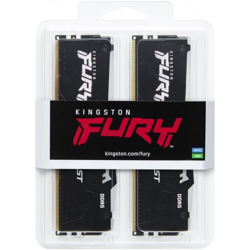Память оперативная/ Kingston 64GB 5200MT/s DDR5 CL40 DIMM (Kit of 2) FURY Beast RGB XMP Kingston
