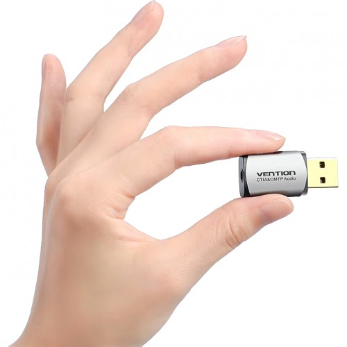 Внешняя звуковая карта Vention USB в сером цвете - высокое качество звука для вашего устройства