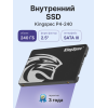 Твердотельный накопитель/ Kingspec SSD P4-240, 240GB, 2.5" 7mm, SATA3, R/W 540/480MB/s, IOPs н.д./н.д., TBW 60, DWPD 0.23 (3 года) SHENZHEN KINGSPEC ELECTRONICS TECHNOLOGY CO LTD