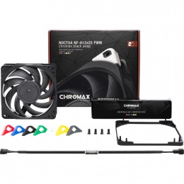Кулер для корпуса/ Case Cooler Noctua NF-A12x25 PWM chromax.black.swap (120x120x25mm, 4-pin PWM, 60.09CFM, 22.6dBA, 2000RPM, Black)
