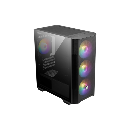 Корпус ПК без блока питания/ Case MSI MAG FORGE M100R, Mini-Tower, TG, 4x120mm ARGB, 2xUSB 2.0, 1xUSB 3.0, mATX, mITX Black