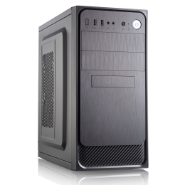 Корпус с блоком питания 450Вт./ Case Forza mATX, 450W, 2xUSB2.0, Black, w/o FAN, 12 cm fan PSU, power cord