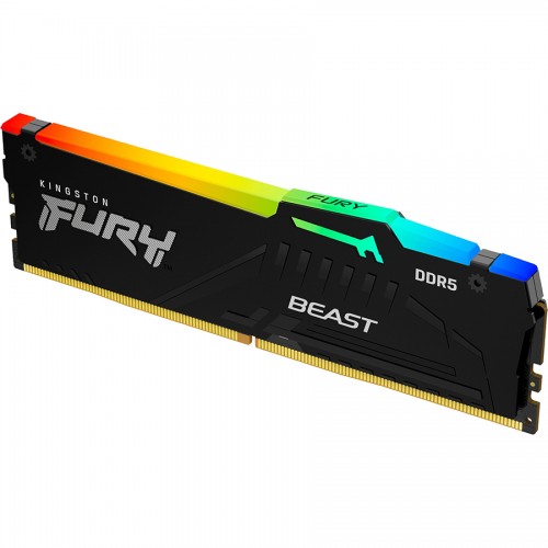 Kingston 32GB DDR5 6000MT/s CL36 DIMM FURY Beast RGB - Высокопроизводительная Оперативная Память для Игровых ПК