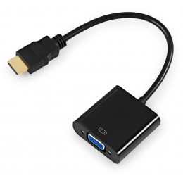Переходник KingPrice KP-HDMI(m)-VGA(f) HDMI (m) VGA (f) 0.1м черный [KP-HDMI(M)-VGA(F)]