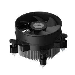 Кулер для ПК/ CPU Cooler PCCooler R120 (95W, 4-pin PWM, 60mm, Al, -mm, 1x95mm, 36.4CFM, 27.8dBA, 2700RPM, S: 1851/1700/1200/115X, black)