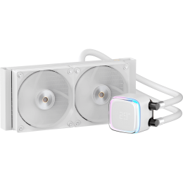 Система жидкостного охлаждения/ Water Cooling System Ocypus Iota L24 WH (280W, 240mm, LED temp, White, ARGB Pump, Fans: 2x120mm, 77CFM, 2000RPM/ Pump height 65mm, 27dBA, 3100RPM, Rad thickness 27mm/ S: 1851, 1700, 1200, 115X, AM5, AM4)
