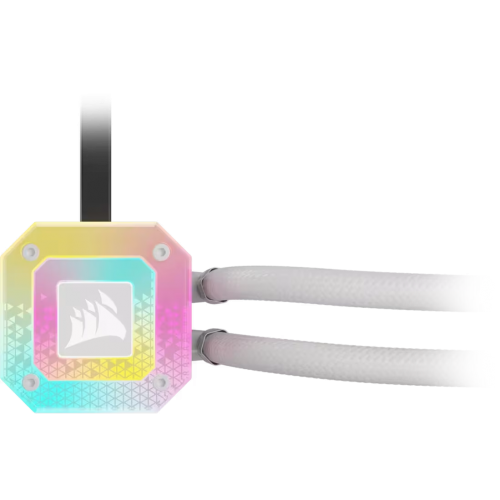 Система жидкостного охлаждения/ Water Cooling System Corsair iCUE H100i ELITE CAPELLIX XT (240mm, White, RGB/ Fans: 2x120mm, 65.57CFM, 34.1dBA, 2400RPM/ S: 1851, 1700, 1200, 115x, 2011, 2066, AM5, AM4) Corsair