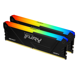 Память оперативная/ Kingston 32GB 3200MT/s DDR4 CL16 DIMM (Kit of 2) 1Gx8 FURY Beast RGB