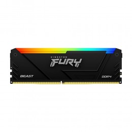 Память оперативная/ Kingston 32GB 3200MT/s DDR4 CL16 DIMM (Kit of 2) 1Gx8 FURY Beast RGB
