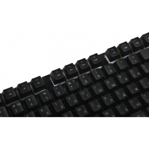 Клавиатура и мышь Defender Glion с LED-подсветкой, черно-красные, USB (45123)