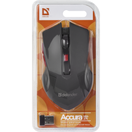 Defender Беспроводная оптическая мышь Accura MM-275 красный,6 кнопок, 800-1600 dpi
