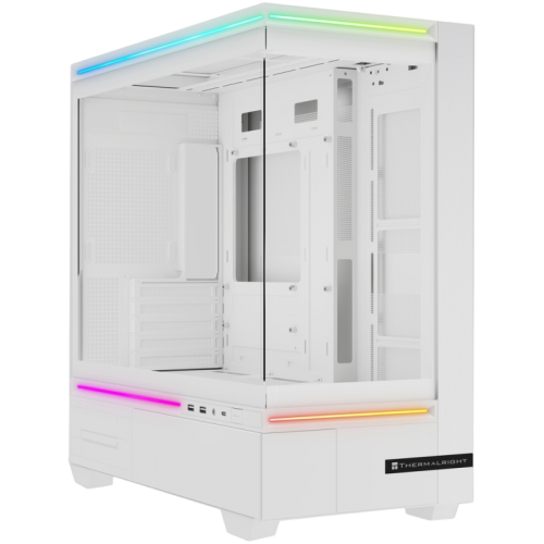 Корпус без блока питания/ Case Thermalright M10 Vision, Mini-Tower, TG, LCD, ARGB, no fans, 2xUSB-A 3.0, 1xUSB Type-C, mATX, mITX White