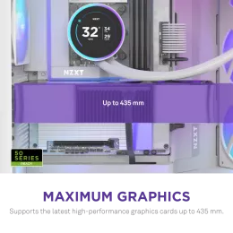 Корпус без блока питания/ Case NZXT H9 Flow RGB+ (2025), Midi-Tower, TG, 6x140mm RGB + 1x120mm RGB, 2xUSB-A 3.2 + 1xUSB-C 3.2, E-ATX, ATX, mATX, mITX White