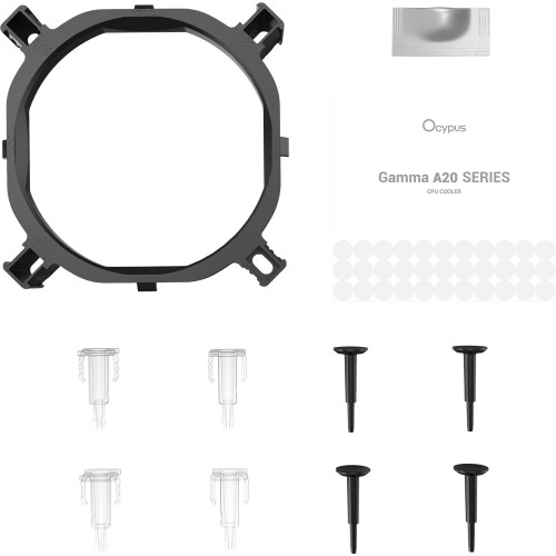 Кулер для процессора Ocypus Gamma A20 WH ARGB: Эффективное охлаждение 110W для AM4/AM5 с яркой подсветкой