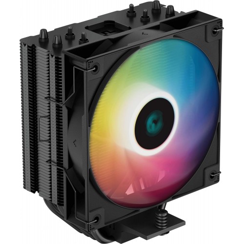 Кулер Deepcool AG400 Bk ARGB Soc-AM5/AM4/1200/1700/1851 черный/белый 4-pin 31.6dB Al+Cu 220W 614gr Ret (R-AG400-BKANMC-G-2) [R-AG400-BKANMC-G-2]